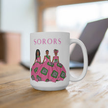 Load image into Gallery viewer, Sorors - Pink &amp; Green - Mug 15oz