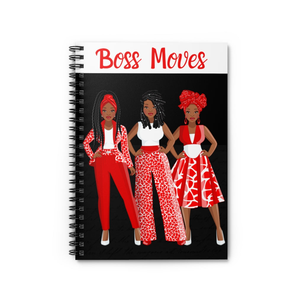 Boss Moves - Spiral Notebook (Red) - JazzyStones - One Vision Apparel