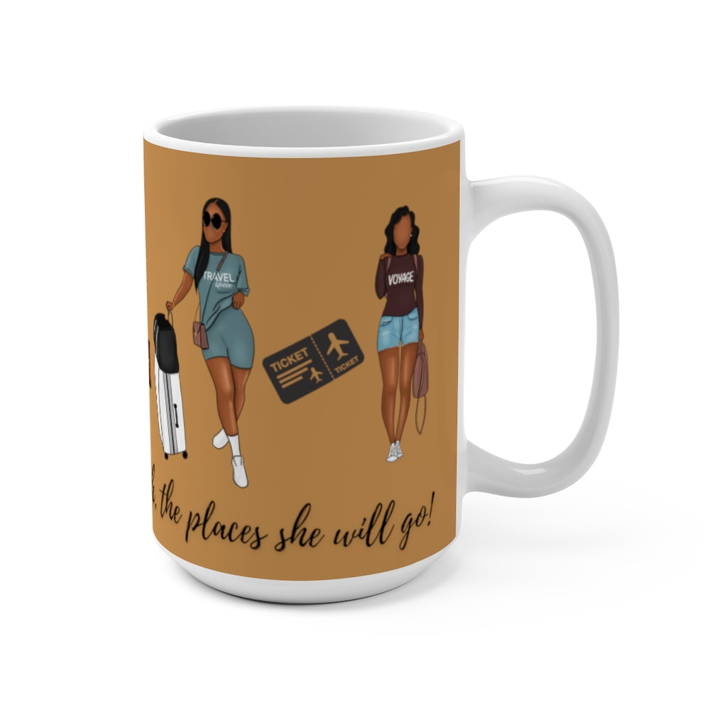 She Travels - Mug 15oz - JazzyStones - One Vision Apparel