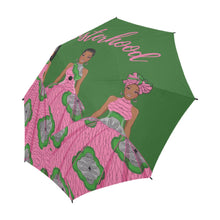 Load image into Gallery viewer, Pink &amp; Green - Semi-Automatic Foldable Umbrella - JazzyStones - One Vision Apparel