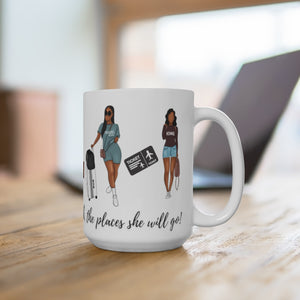 She Travels - Mug 15oz - JazzyStones - One Vision Apparel