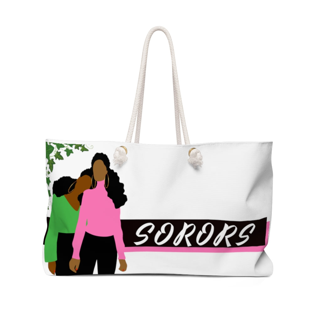 Sorority Sisters - Weekender Bag (Pink & Green) - JazzyStones - One Vision Apparel