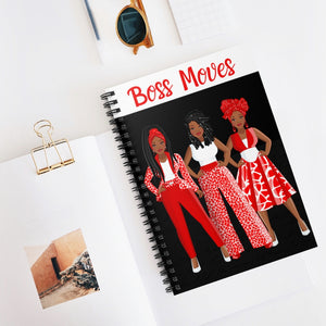 Boss Moves - Spiral Notebook (Red) - JazzyStones - One Vision Apparel