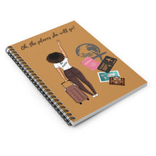 Load image into Gallery viewer, She Travels - Spiral Notebook - Ruled Line (Brown) - JazzyStones - One Vision Apparel