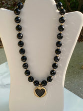 Load image into Gallery viewer, Black &amp; Gold Heart Necklace - JazzyStones - One Vision Apparel