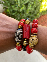 Load image into Gallery viewer, Tibetan, Brass, &amp; Coral - One Vision Apparel - JazzyStones 
