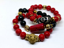 Load image into Gallery viewer, Tibetan, Brass, &amp; Coral - One Vision Apparel - JazzyStones 